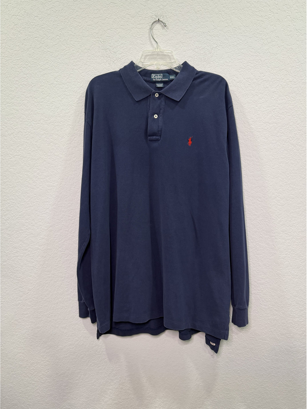 Polo Ralph Lauren Men's Navy Long Sleeve Polo - XXL